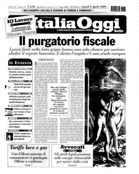 Italia oggi : quotidiano di economia finanza e politica